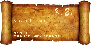 Krcho Eszter névjegykártya